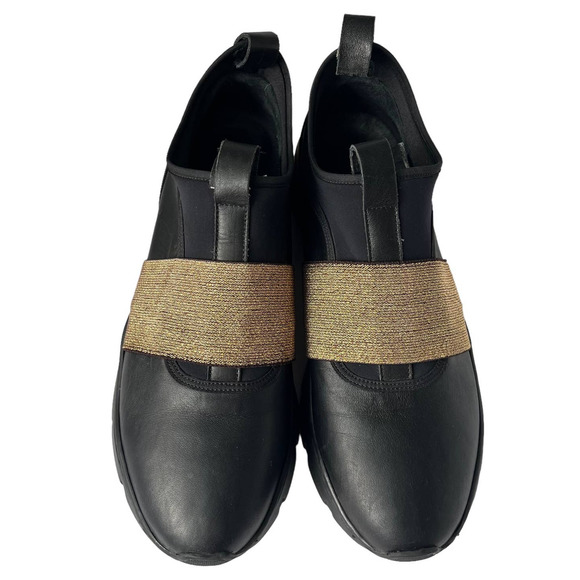 ROSAMUNDA SLIP-ON LEATHER TRAINERS SNEAKERS WOMEN SIZE EU39/US 9-9.5 - Picture 2 of 11